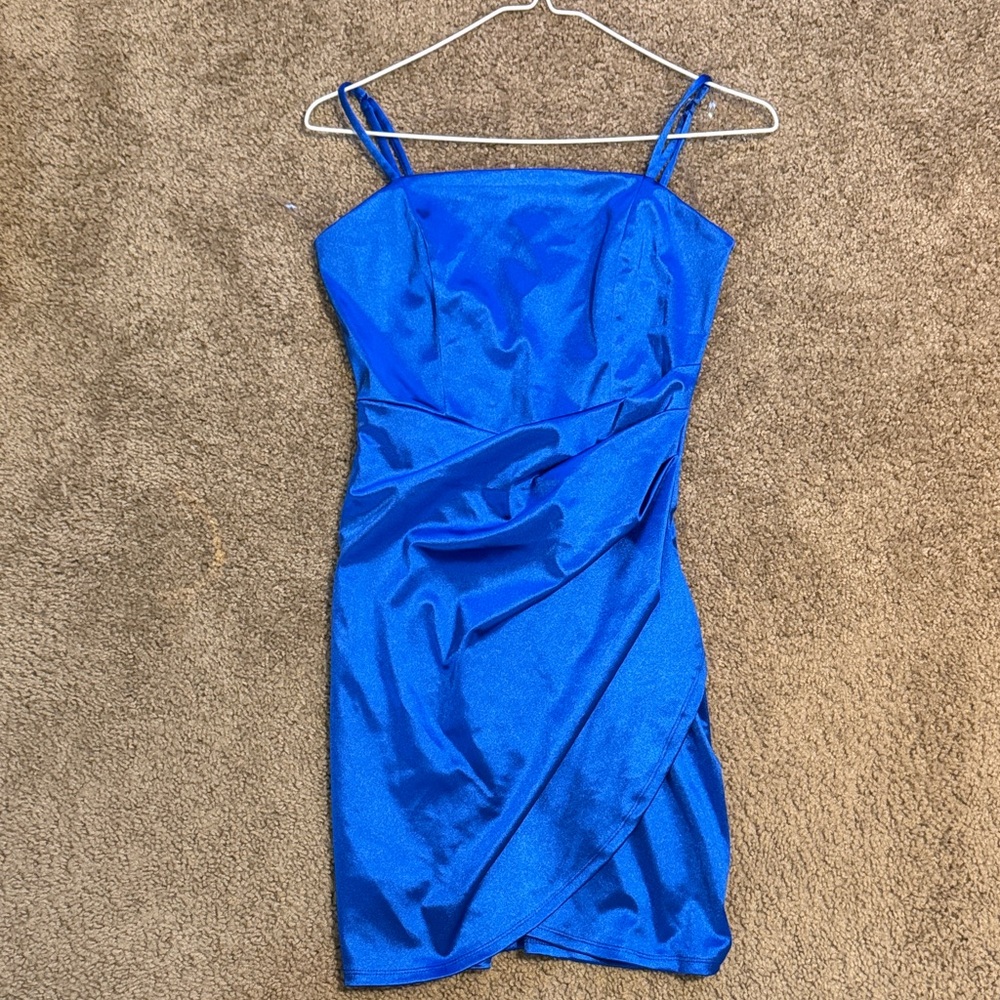 Honey and Rosie Vibrant Blue Mini Dress